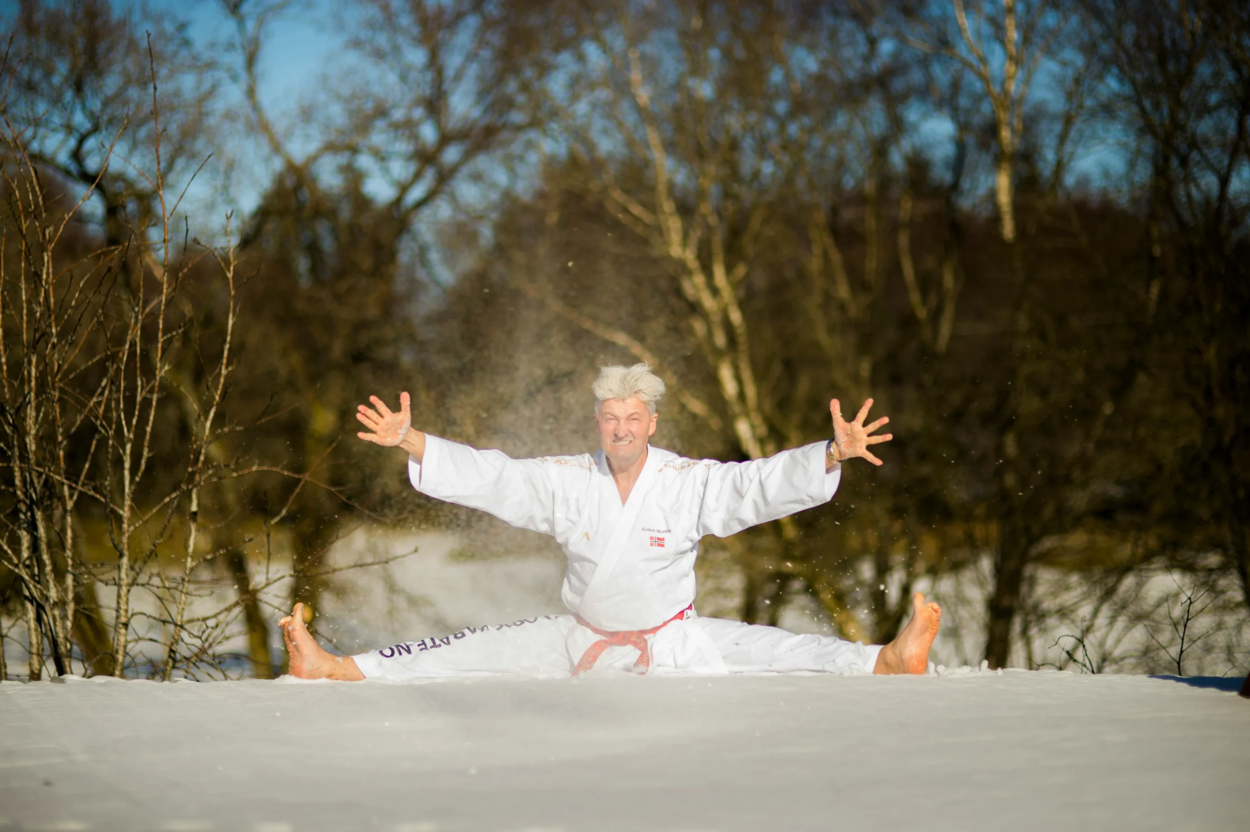 man wearing white karati gi